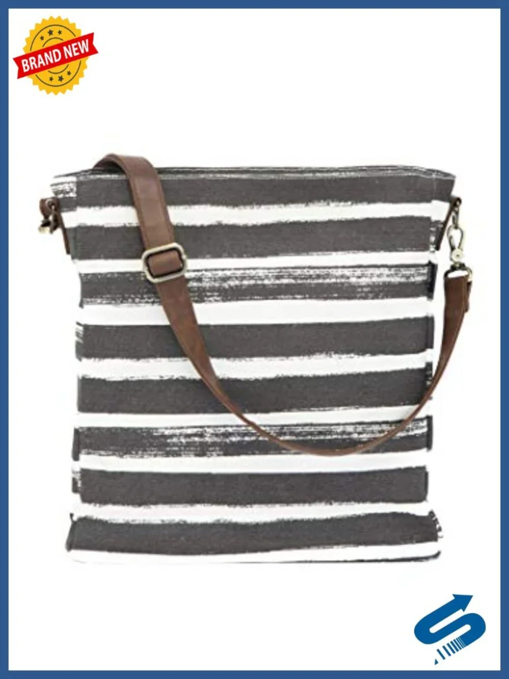 Crossbody Sling Bag Recycled Canvas Waterproof Lining Adjustable Strap